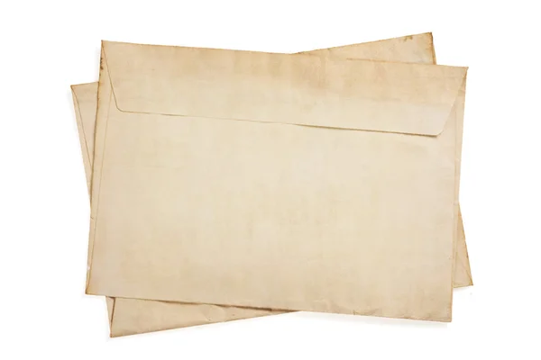 Stare retro koperty na białym tle — Zdjęcie stockowe