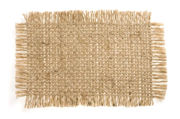 Бурлап-гессенский мешок изолирован на белом — стоковое фото