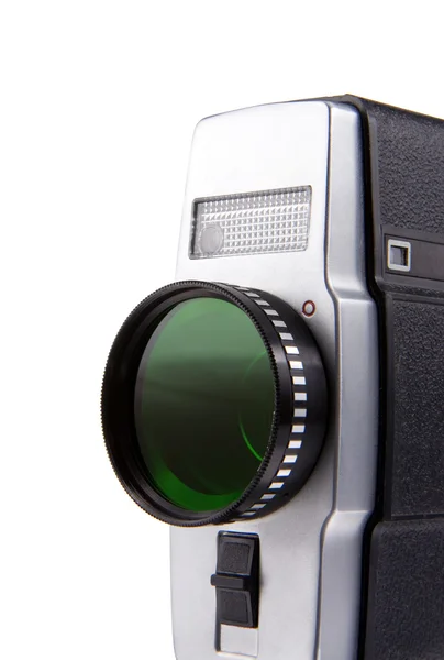 Vieille caméra de film isolé sur blanc — Photo
