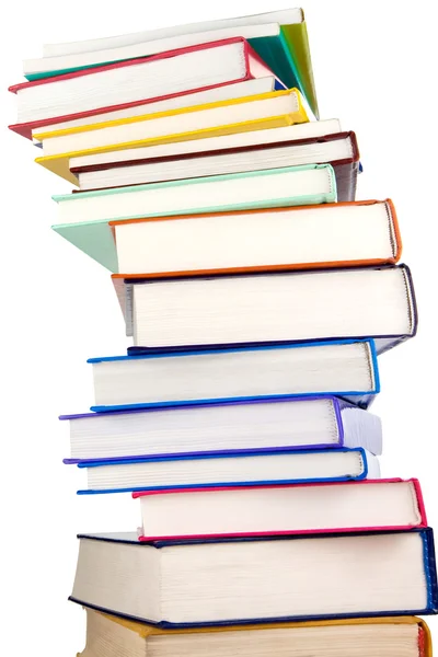 Pile of new books isolated on white — Stock Photo, Image