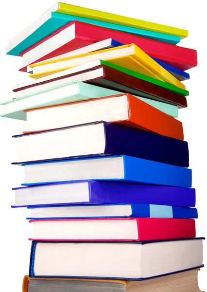 Stapel Bücher isoliert auf weiß — Stockfoto