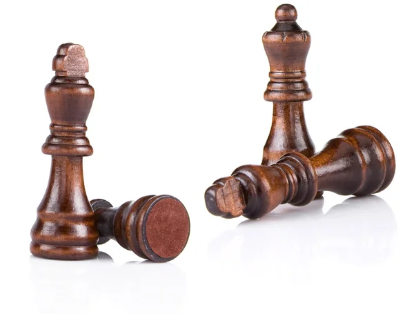 Figure scacchistiche isolate su bianco — Foto Stock