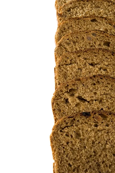 Brood geïsoleerd op wit — Stockfoto
