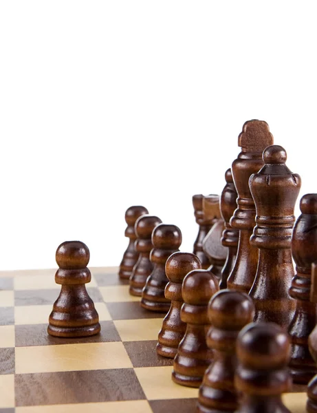 白で隔離されるチェスの数字 — ストック写真