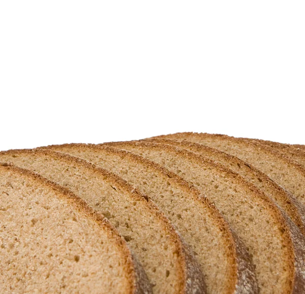 在白色的孤立的面包 — 图库照片