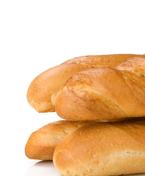 Elszigetelt vekni kenyeret elszigetelt fehér — Stock Fotó