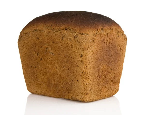 Fehér kenyéren izolált kenyér — Stock Fotó