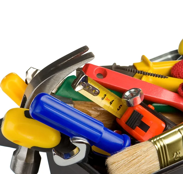 Set of tools and instruments in black box — Stock Photo, Image