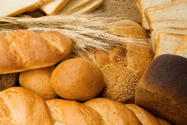 Smaczny zestaw chleba — Zdjęcie stockowe
