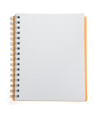 Checked notepad isolated on white clipart