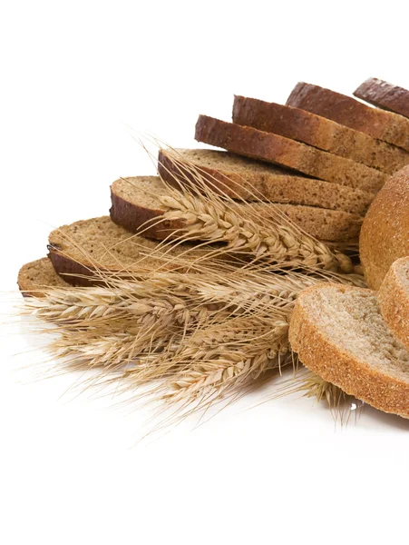 Pão isolado, pão e espiga — Fotografia de Stock