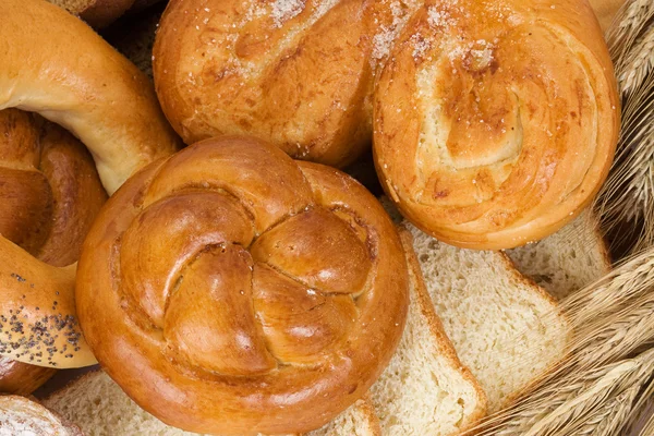 Brot, Brötchen, Säckelspitzen — Stockfoto
