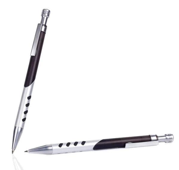 Black and silver shining pen — Stock Photo, Image