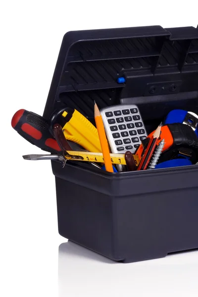 Set of tools in box — Stock Photo, Image