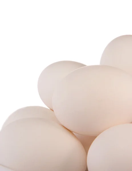 Яйца изолированы на белом — стоковое фото