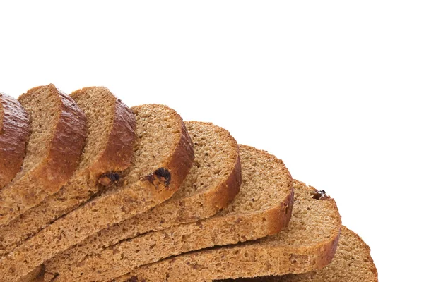 Geïsoleerde gesneden brood — Stockfoto