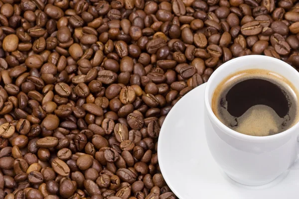 Kaffe och cup — Stockfoto