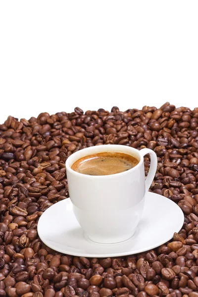 Kopje koffie op wit — Stockfoto