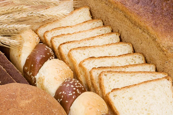 Produtos de padaria como textura — Fotografia de Stock