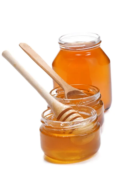 Pots of honey — Stock Photo, Image