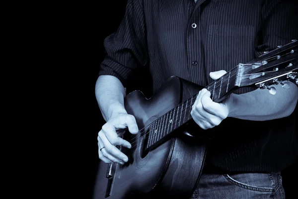 Gitarr och man — Stockfoto