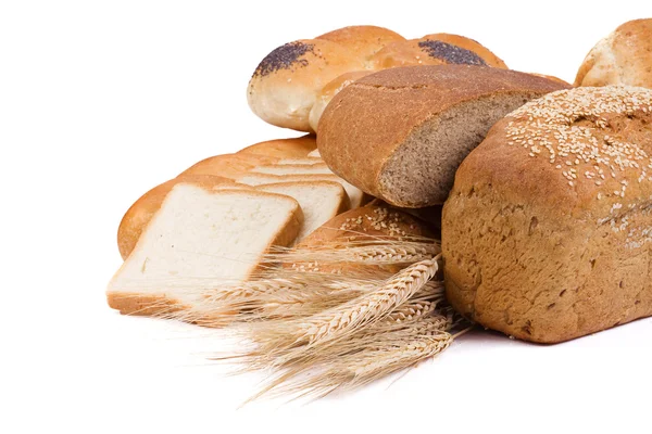 Набір хлібобулочних виробів — стокове фото