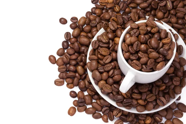 Kopp kaffe på vitt — Stockfoto