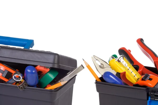 Plastic box with tools — Stock Photo, Image