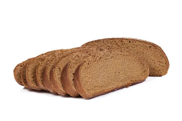 Pan rebanado en blanco —  Fotos de Stock