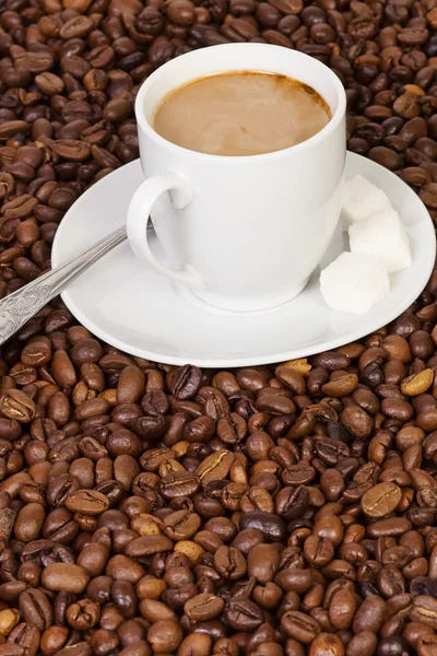 Colher e xícara de café — Fotografia de Stock