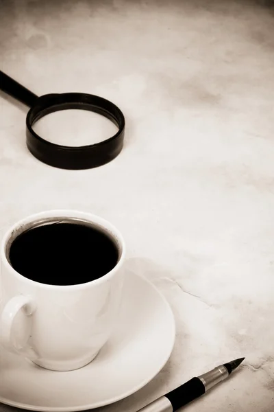 Sepia foto van koffie — Stockfoto