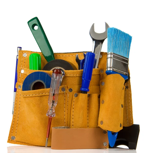 Werkzeuge und Instrumente in Ledergürtel — Stockfoto