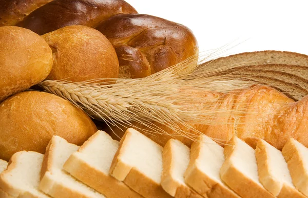 Set of bakery products isolated on white — Stock Photo, Image
