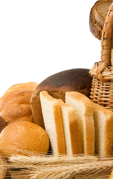 Uppsättning av bageriprodukter isolerad på vit — Stockfoto