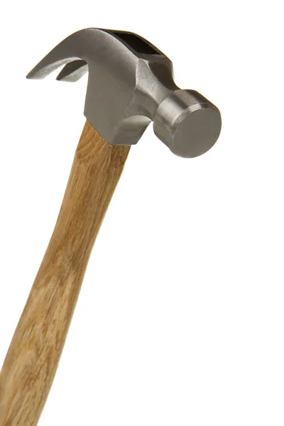Holz und Metall Hammer auf weiß — Stockfoto