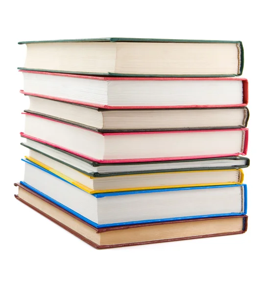 Montón de nuevos libros aislados en blanco —  Fotos de Stock