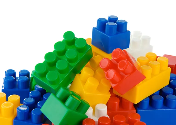 Brinquedos coloridos isolados em branco — Fotografia de Stock