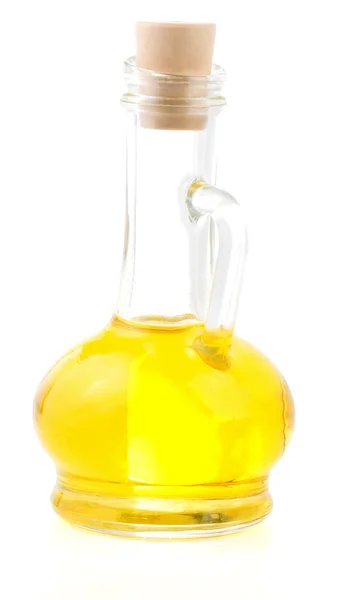 Flasche Sonnenblumenöl isoliert auf weiß — Stockfoto