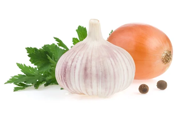 Knoblauch Gemüse und Lebensmittelzutaten — Stockfoto