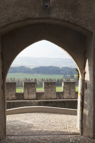 Das schloss von gruyères (château de gruyères)) — Stockfoto