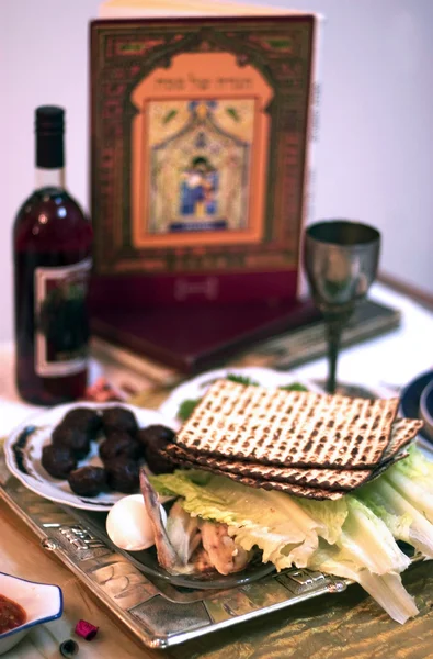 Uroczystości obiad seder Pesach — Zdjęcie stockowe