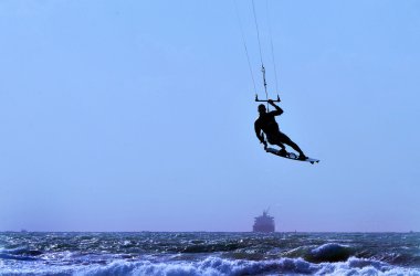 Sea Sport -Kiteboarding clipart