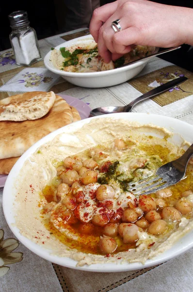 Еда и кухня - Hummus — стоковое фото