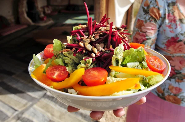 Élelmiszer- és konyha - saláták — Stock Fotó