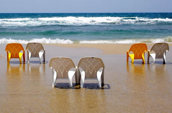 Καρέκλες παραλίας — Φωτογραφία Αρχείου