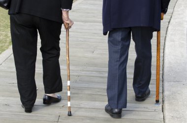 Concept Photo - Old and Elderly Life - Walking Cane Stick clipart