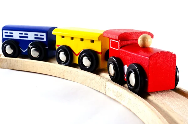 Locomotive e veicoli ferroviari giocattolo — Foto Stock