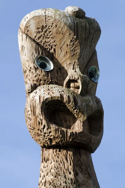 Культура маори - дизайн резьбы — стоковое фото
