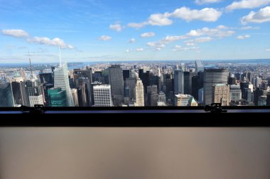 New York City Glass Window View clipart