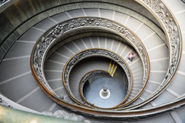 Spiral staircase of the Vatican Museum in Rome, Italy clipart